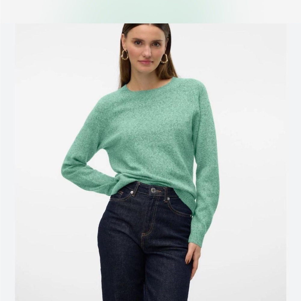 Vero Moda Mint Green Crew Neck Sweater